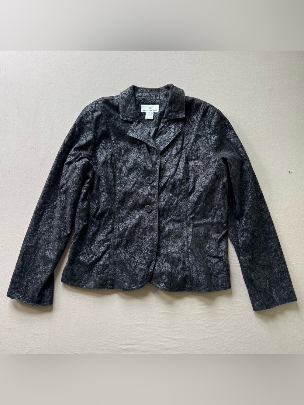 Vintage Erin London textured crinkle blazer jacket